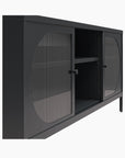 Luna Metal TV Stand with Fluted Glass for 65" TVs