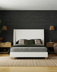 Tess Upholstered Wingback Bed