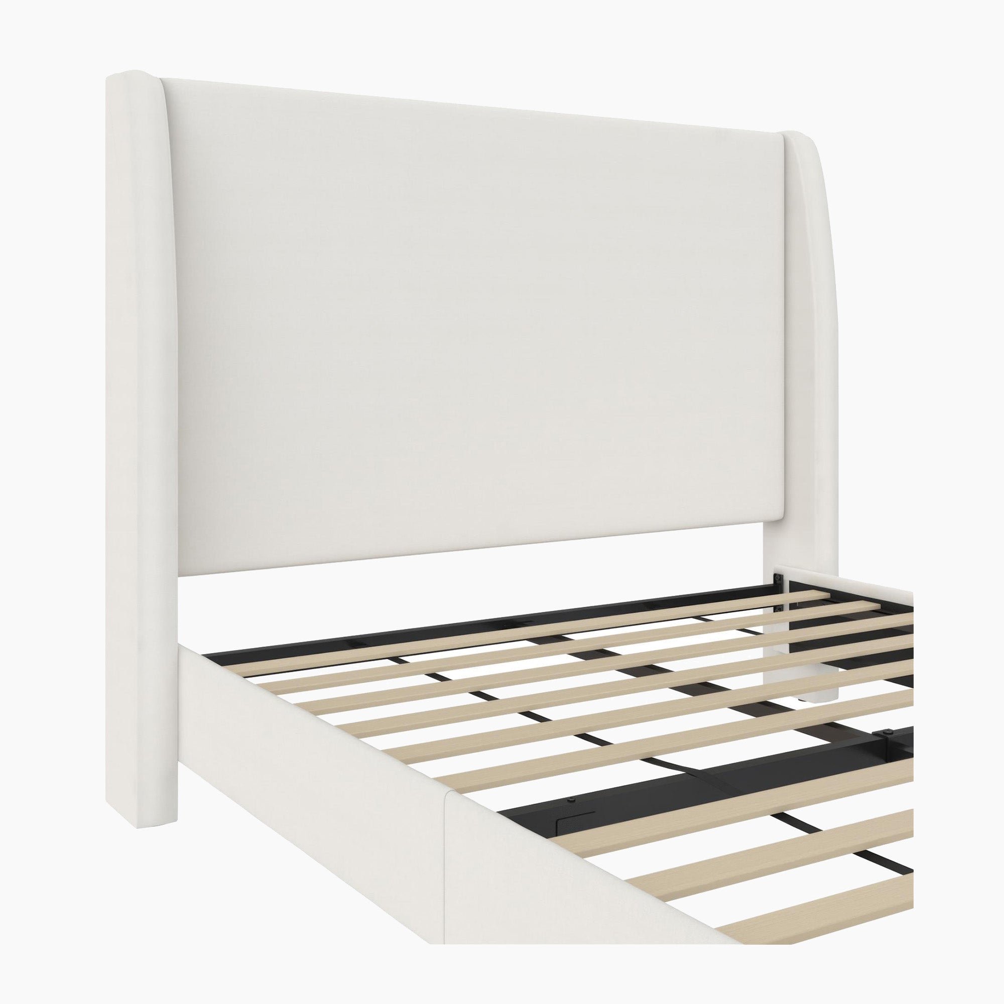 Tess Upholstered Wingback Bed