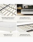 Tess Upholstered Wingback Bed
