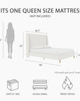 Tess Upholstered Wingback Bed