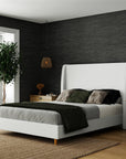 Tess Upholstered Wingback Bed