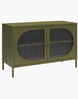 Low Luna Accent Cabinet with Fluted Glass