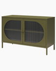 Low Luna Accent Cabinet with Fluted Glass