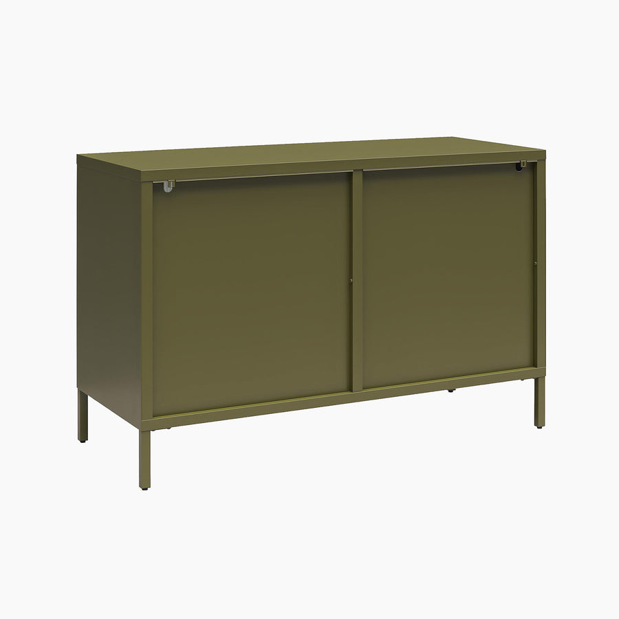 Low Luna Accent Cabinet with Fluted Glass