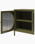 Low Luna Accent Cabinet with Fluted Glass