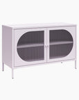 Low Luna Accent Cabinet with Fluted Glass