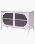 Low Luna Accent Cabinet with Fluted Glass