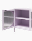 Low Luna Accent Cabinet with Fluted Glass