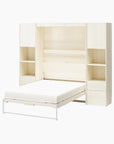 Greenwich Wall Bed Bundle with 2 Wardrobe Side Storage Cabinets