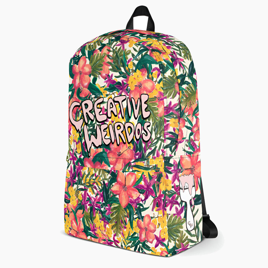 Creative Weirdos Painted Floral Backpack