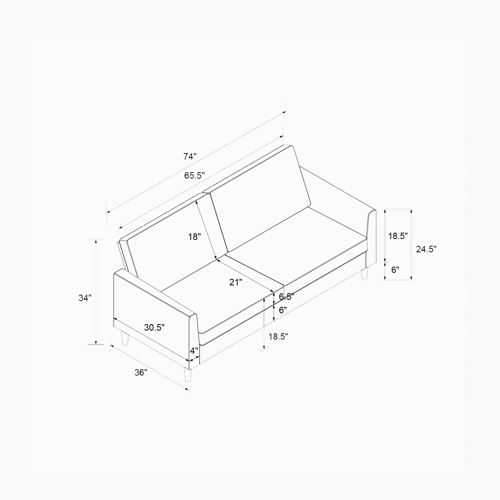 Winston Sofa with Pocket Coils