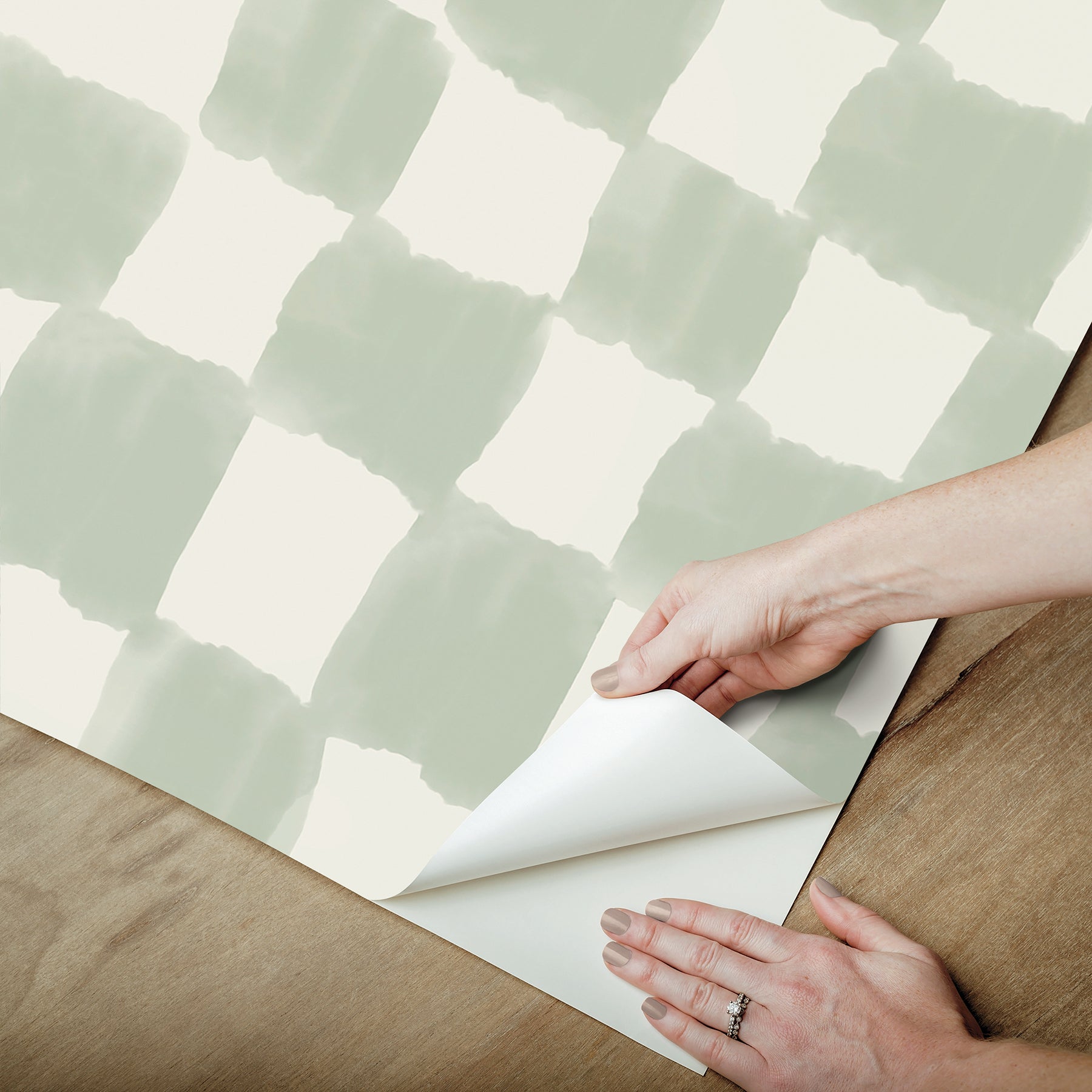 Mr. Kate Tess Watercolor Checker Peel and Stick Wallpaper