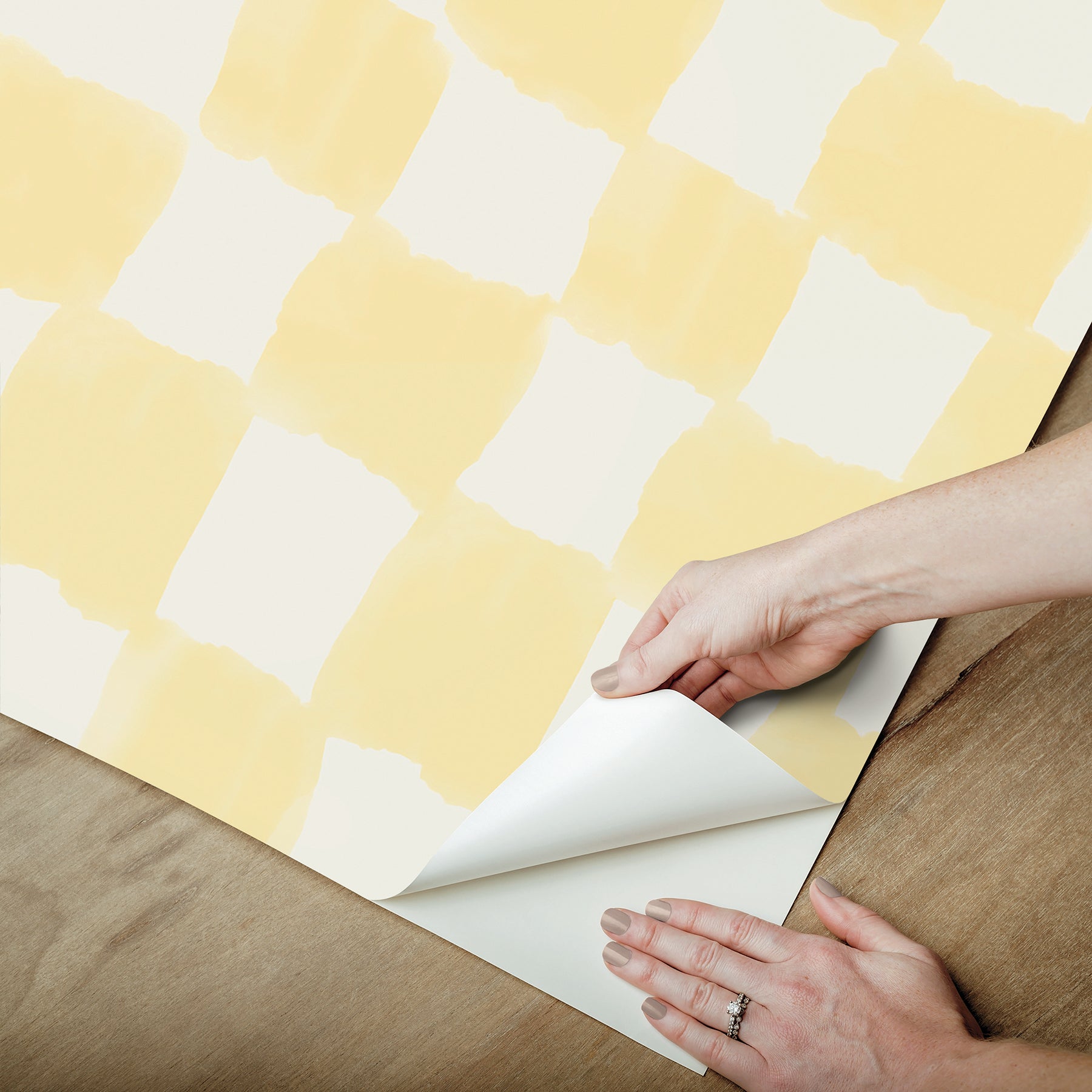 Mr. Kate Tess Watercolor Checker Peel and Stick Wallpaper