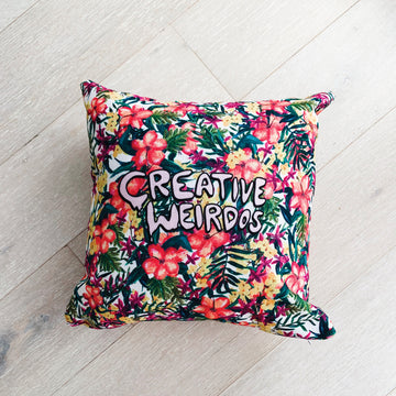 Creative Weirdos Premium Pillow - Painted Floral