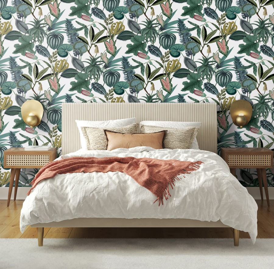 Tropical Flowers Peel and Stick Wallpaper  RoomMates Decor