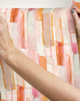 Mr. Kate Watercolor Glass Peel & Stick Wallpaper in Pink
