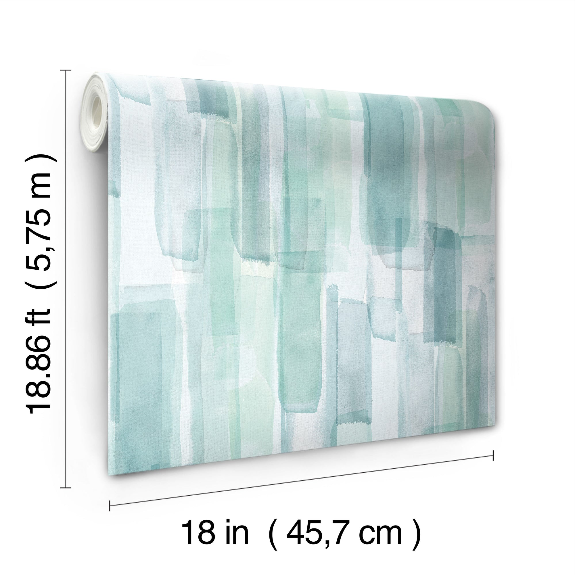 Mr. Kate Watercolor Glass Peel &amp; Stick Wallpaper in Blue