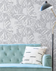 Mr. Kate Butterfly Peel & Stick Wallpaper in Grey