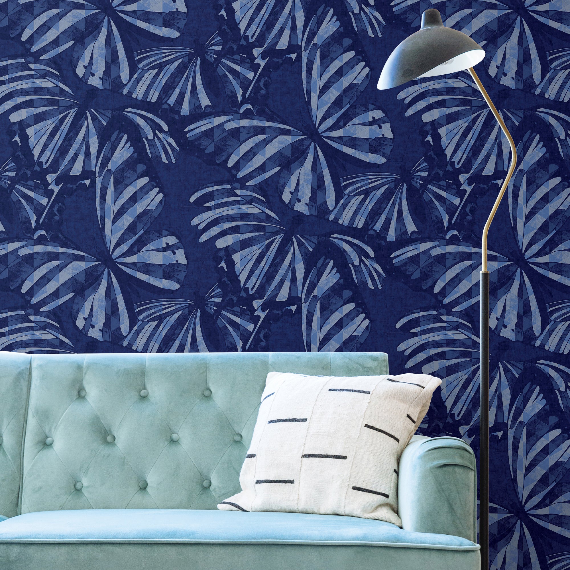 Mr. Kate Butterfly Peel &amp; Stick Wallpaper in Blue