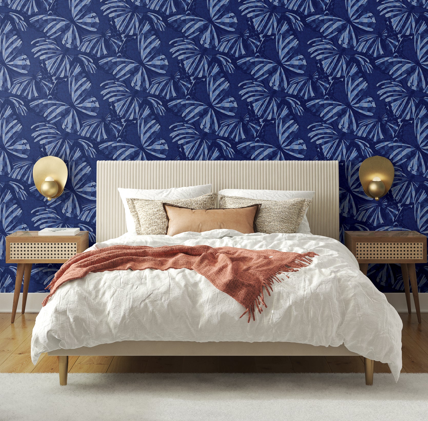 Mr. Kate Butterfly Peel &amp; Stick Wallpaper in Blue