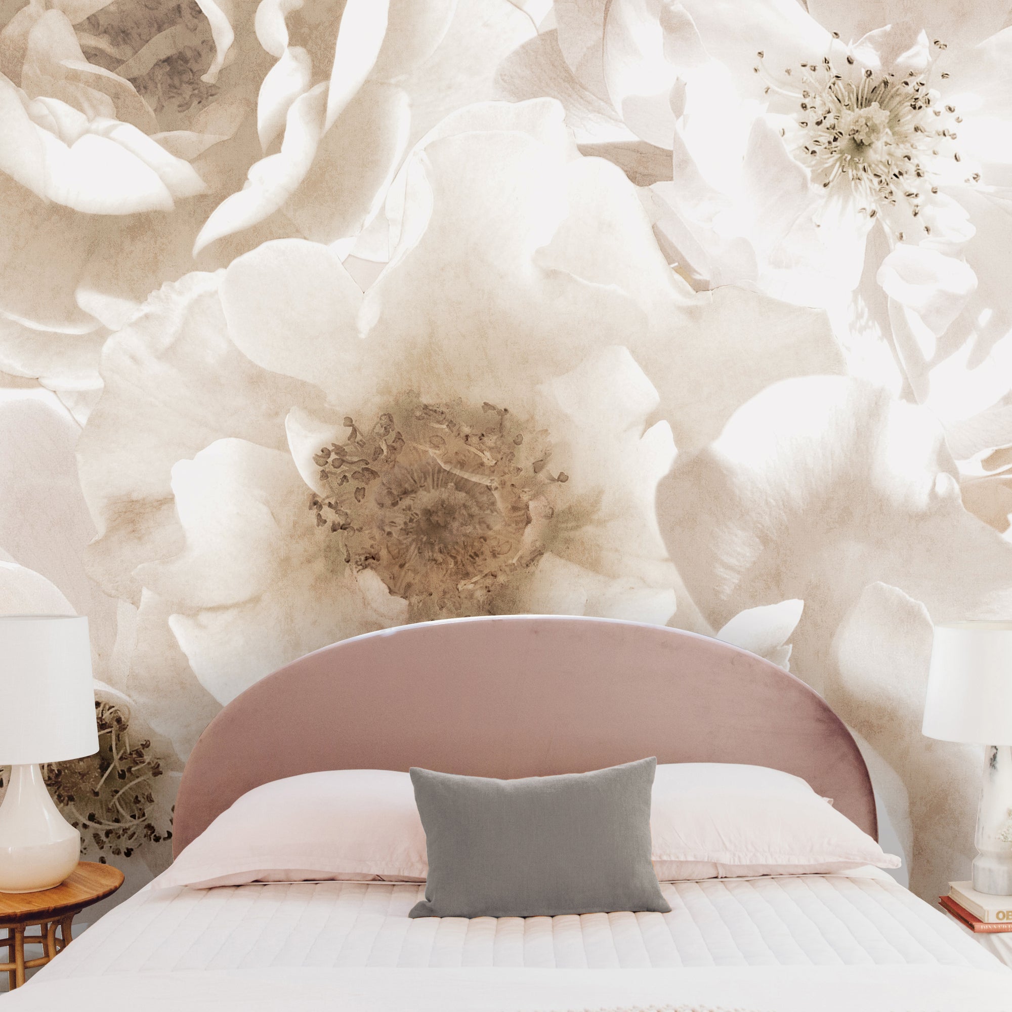 Mr. Kate Creamy Floral Peel &amp; Stick Wallpaper Mural