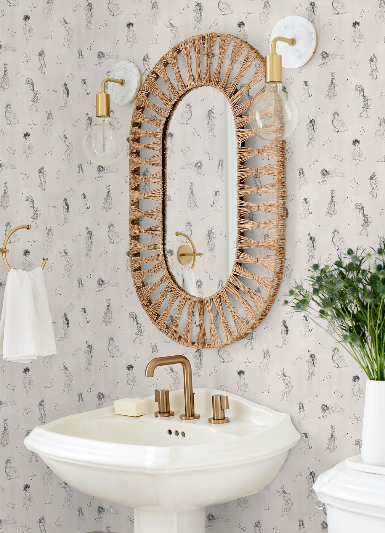 Mr. Kate Luna Zodiac Toile Peel & Stick Wallpaper