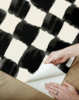 Mr. Kate Tess Watercolor Checker Peel & Stick Wallpaper Alternative Room Image 15