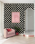 Mr. Kate Tess Watercolor Checker Peel & Stick Wallpaper Alternative Room Image 11