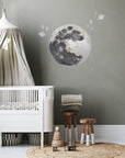Mr. Kate Moon Peel And Stick Wall Decal With Metallic Silver Ink